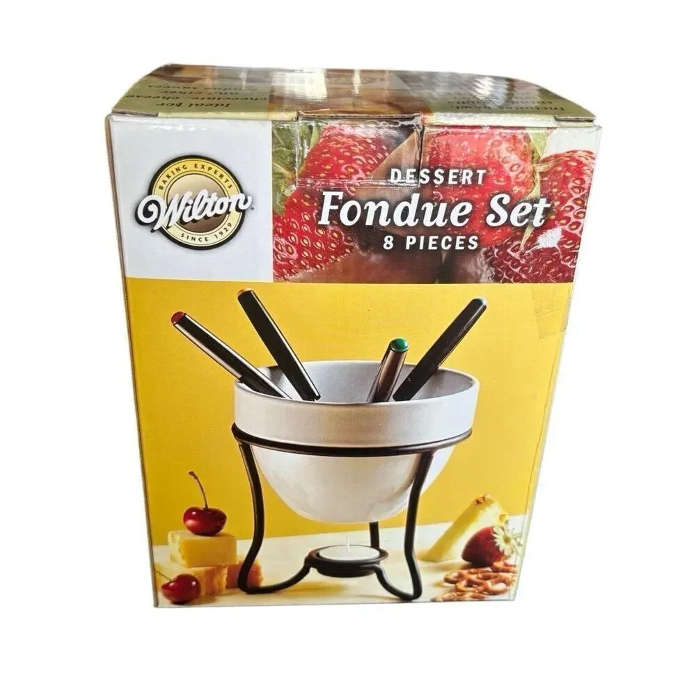 Wilton Dessert 8 Piece Fondue Set *New, Open Box*